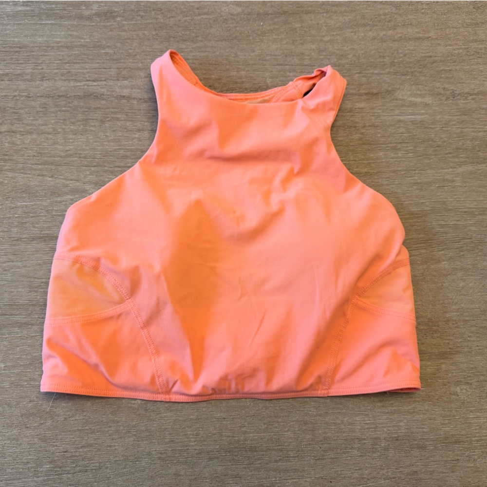 Orange lululemon crop top